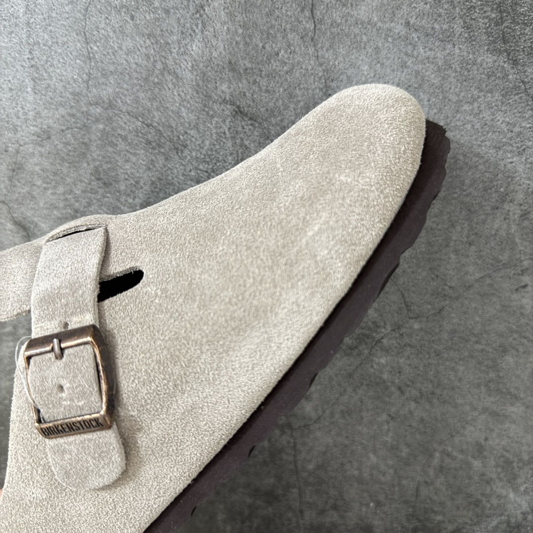 Birkenstock Boston 博肯/勃肯 系列 牛皮绒面革平底复古软木休闲鞋 真正软木塞大底 品质细节领先市场版