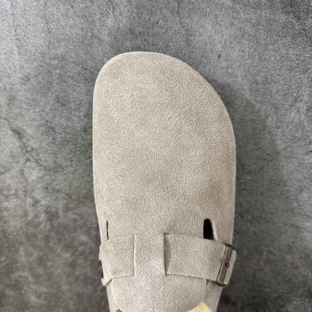 Birkenstock Boston 博肯/勃肯 系列 牛皮绒面革平底复古软木休闲鞋 真正软木塞大底 品质细节领先市场版