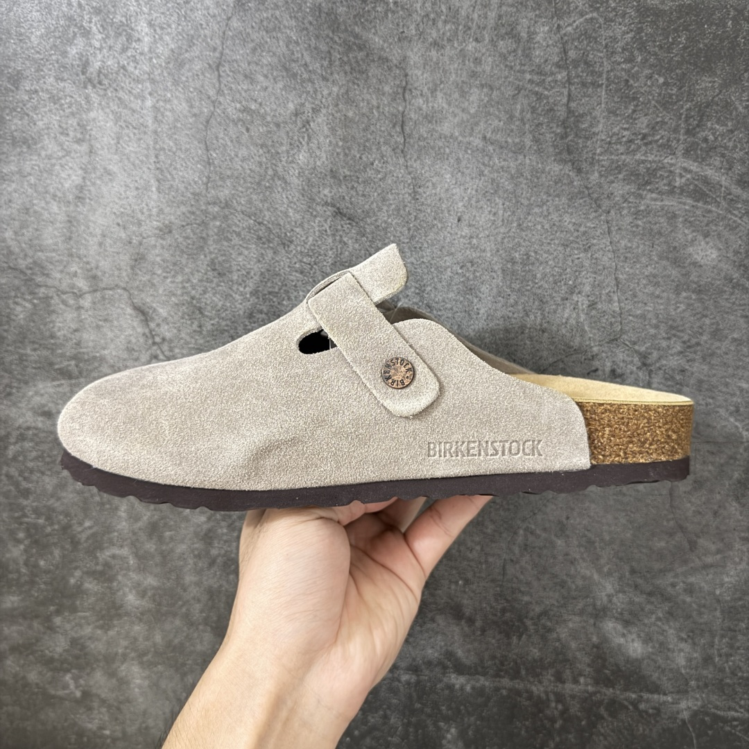 Birkenstock Boston 博肯/勃肯 系列 牛皮绒面革平底复古软木休闲鞋 真正软木塞大底 品质细节领先市场版
