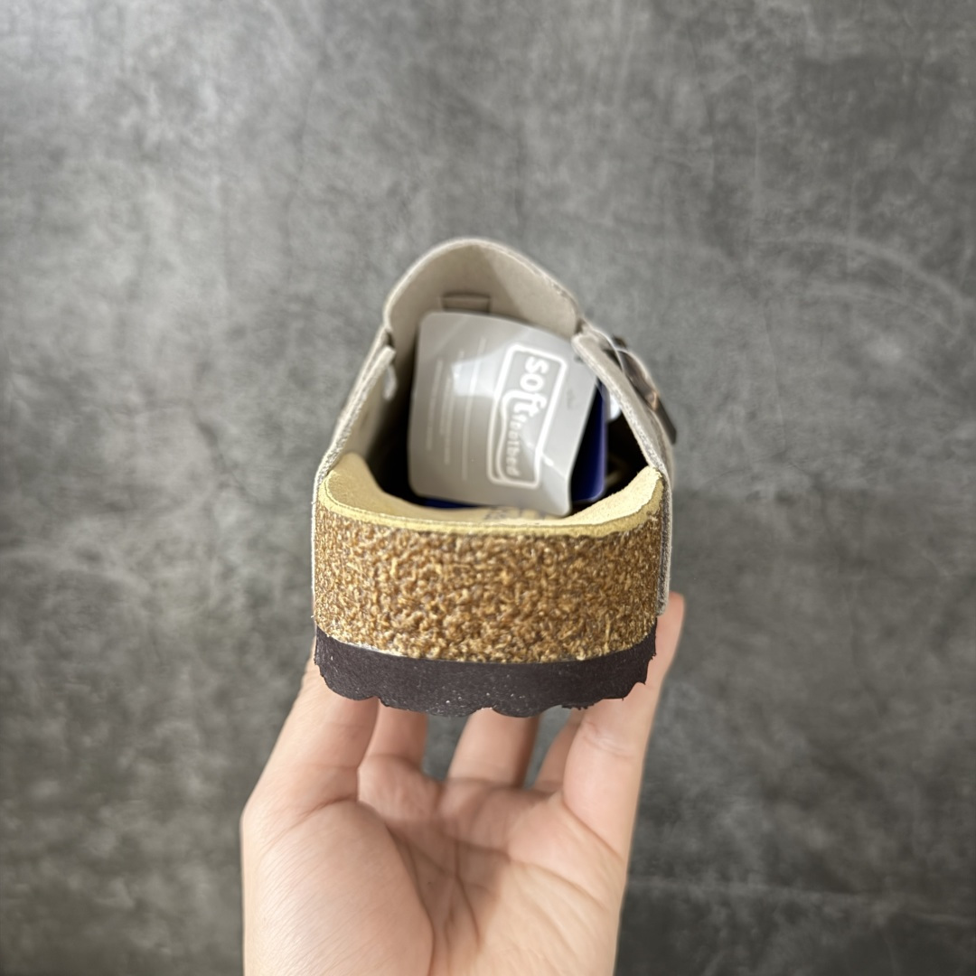 Birkenstock Boston 博肯/勃肯 系列 牛皮绒面革平底复古软木休闲鞋 真正软木塞大底 品质细节领先市场版
