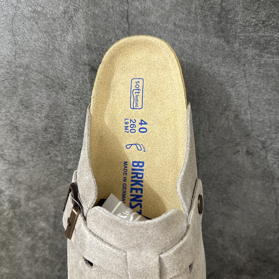 Birkenstock Boston 博肯/勃肯 系列 牛皮绒面革平底复古软木休闲鞋 真正软木塞大底 品质细节领先市场版