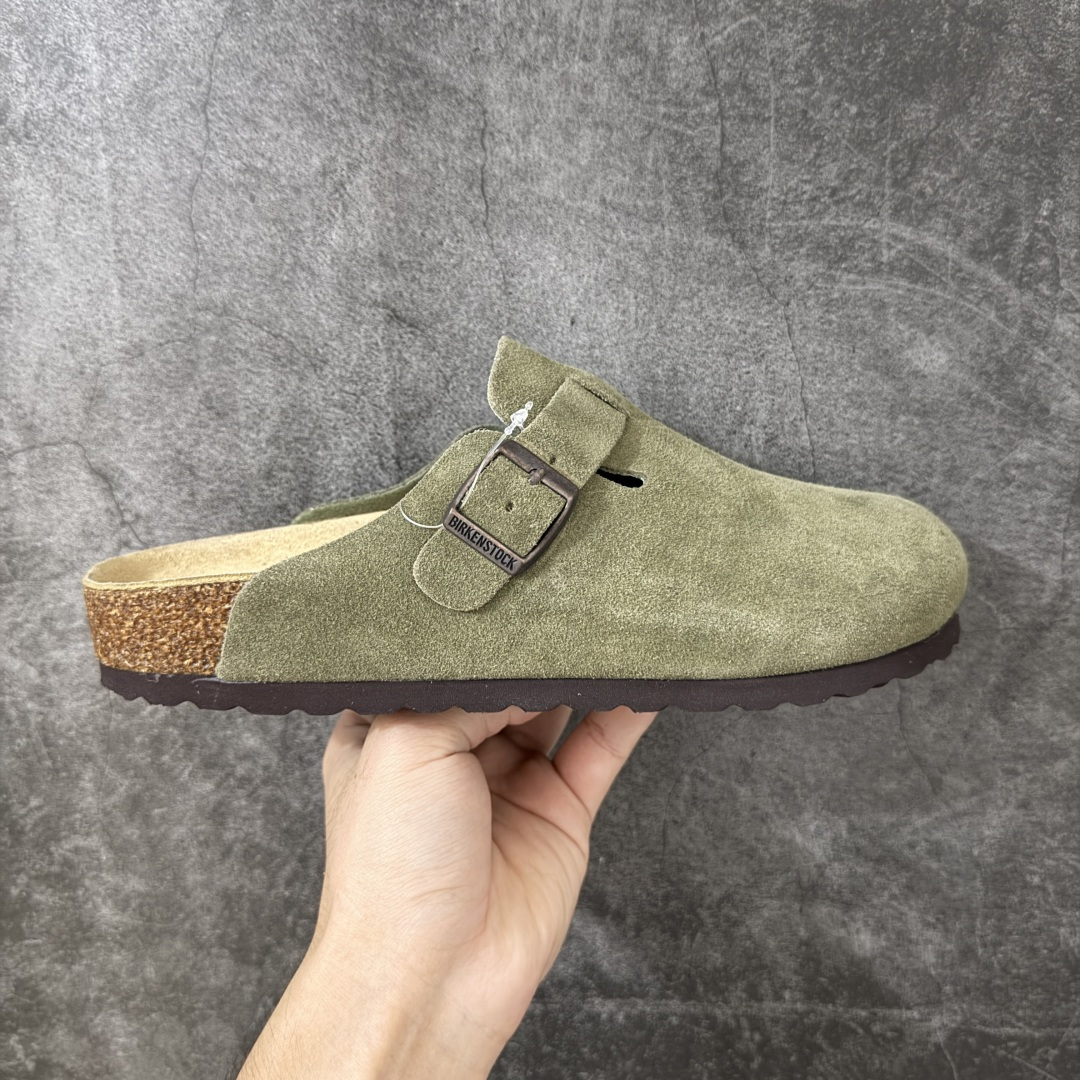 Birkenstock Boston 博肯/勃肯 系列 牛皮绒面革平底复古软木休闲鞋 真正软木塞大底 品质细节领先市场版