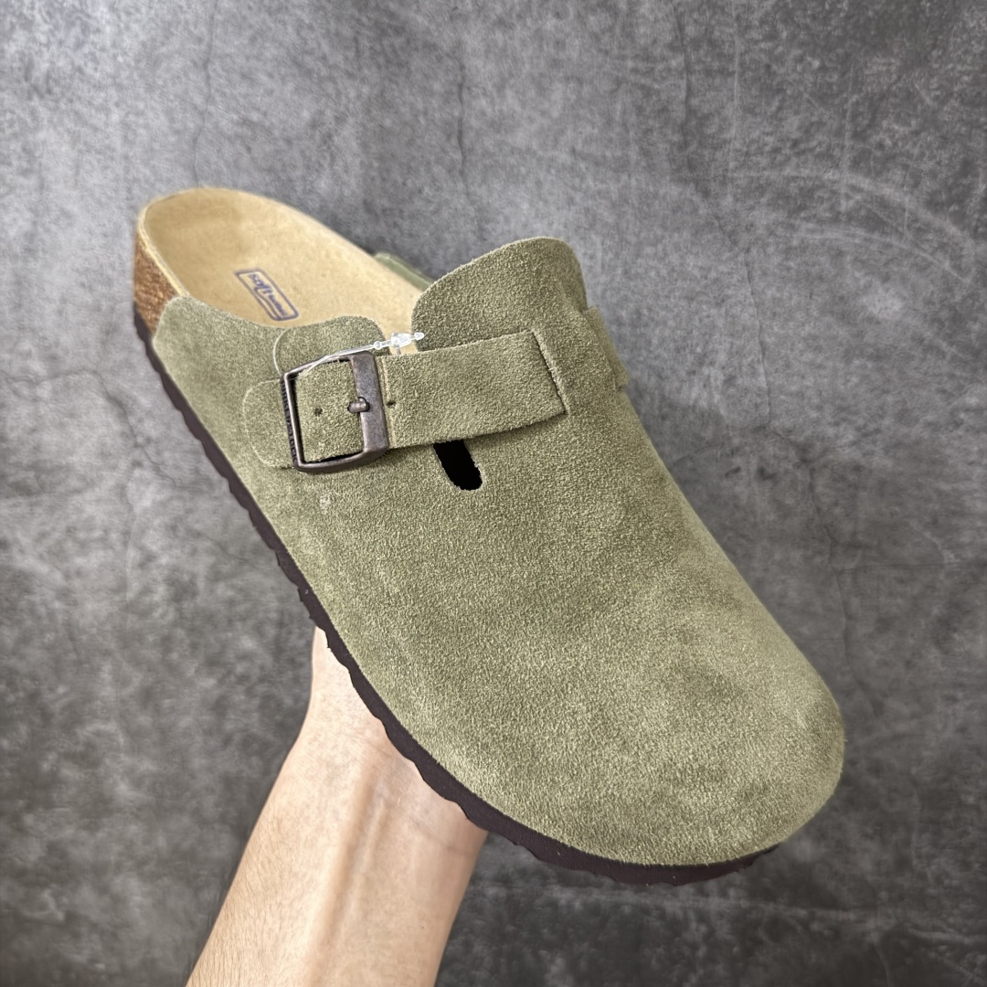 Birkenstock Boston 博肯/勃肯 系列 牛皮绒面革平底复古软木休闲鞋 真正软木塞大底 品质细节领先市场版