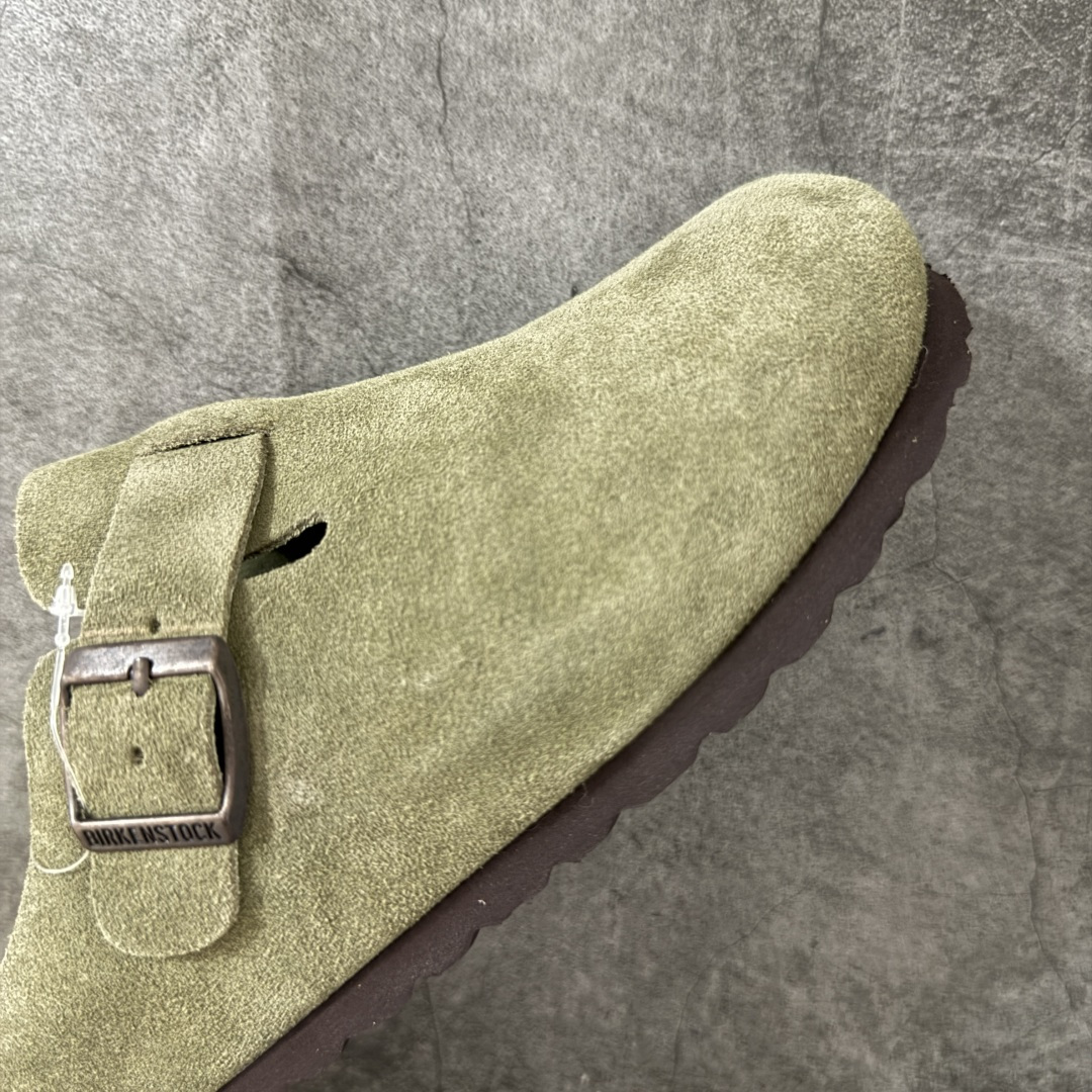 Birkenstock Boston 博肯/勃肯 系列 牛皮绒面革平底复古软木休闲鞋 真正软木塞大底 品质细节领先市场版