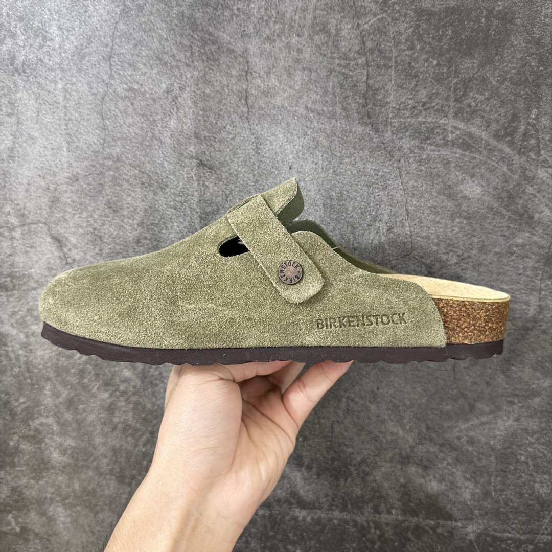 Birkenstock Boston 博肯/勃肯 系列 牛皮绒面革平底复古软木休闲鞋 真正软木塞大底 品质细节领先市场版
