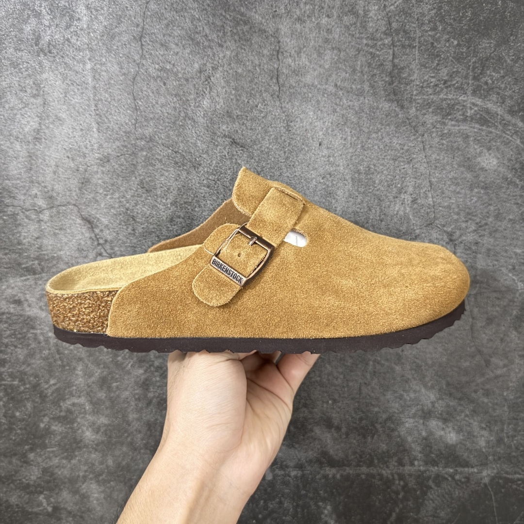 Birkenstock Boston 博肯/勃肯 系列 牛皮绒面革平底复古软木休闲鞋 真正软木塞大底 品质细节领先市场版