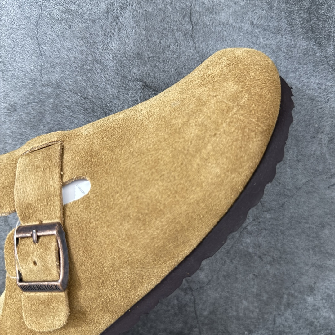 Birkenstock Boston 博肯/勃肯 系列 牛皮绒面革平底复古软木休闲鞋 真正软木塞大底 品质细节领先市场版