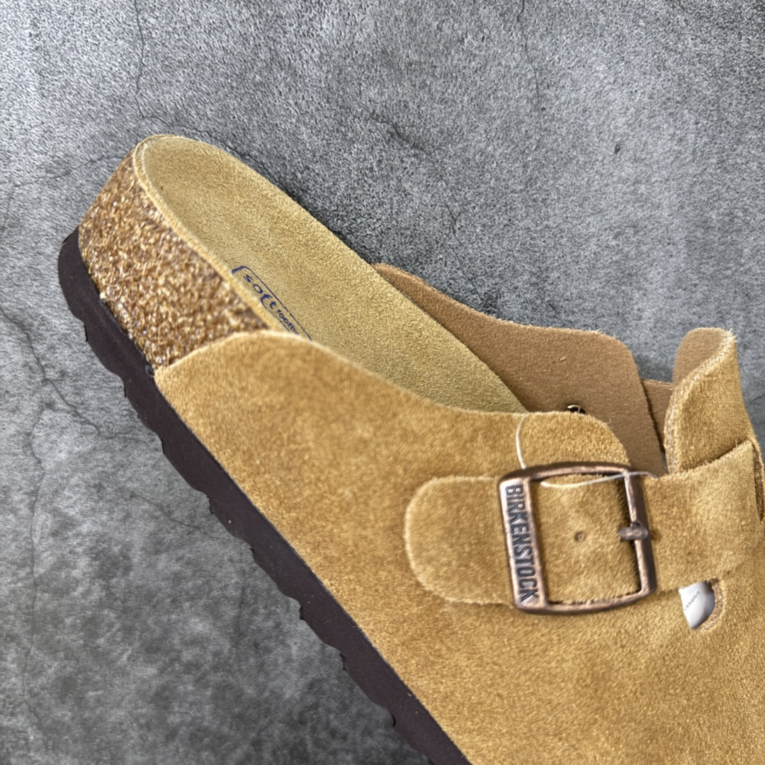 Birkenstock Boston 博肯/勃肯 系列 牛皮绒面革平底复古软木休闲鞋 真正软木塞大底 品质细节领先市场版