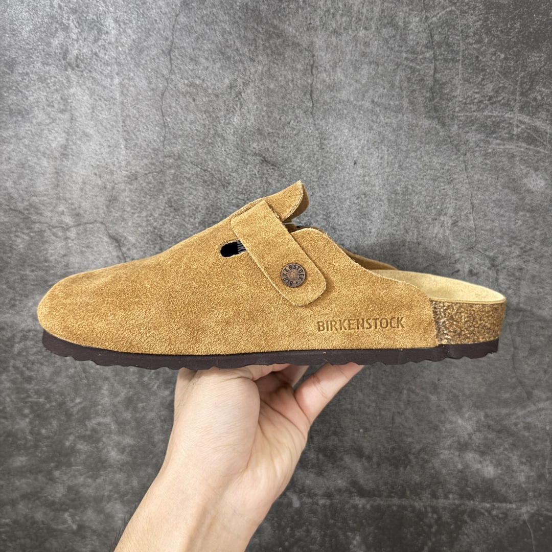 Birkenstock Boston 博肯/勃肯 系列 牛皮绒面革平底复古软木休闲鞋 真正软木塞大底 品质细节领先市场版
