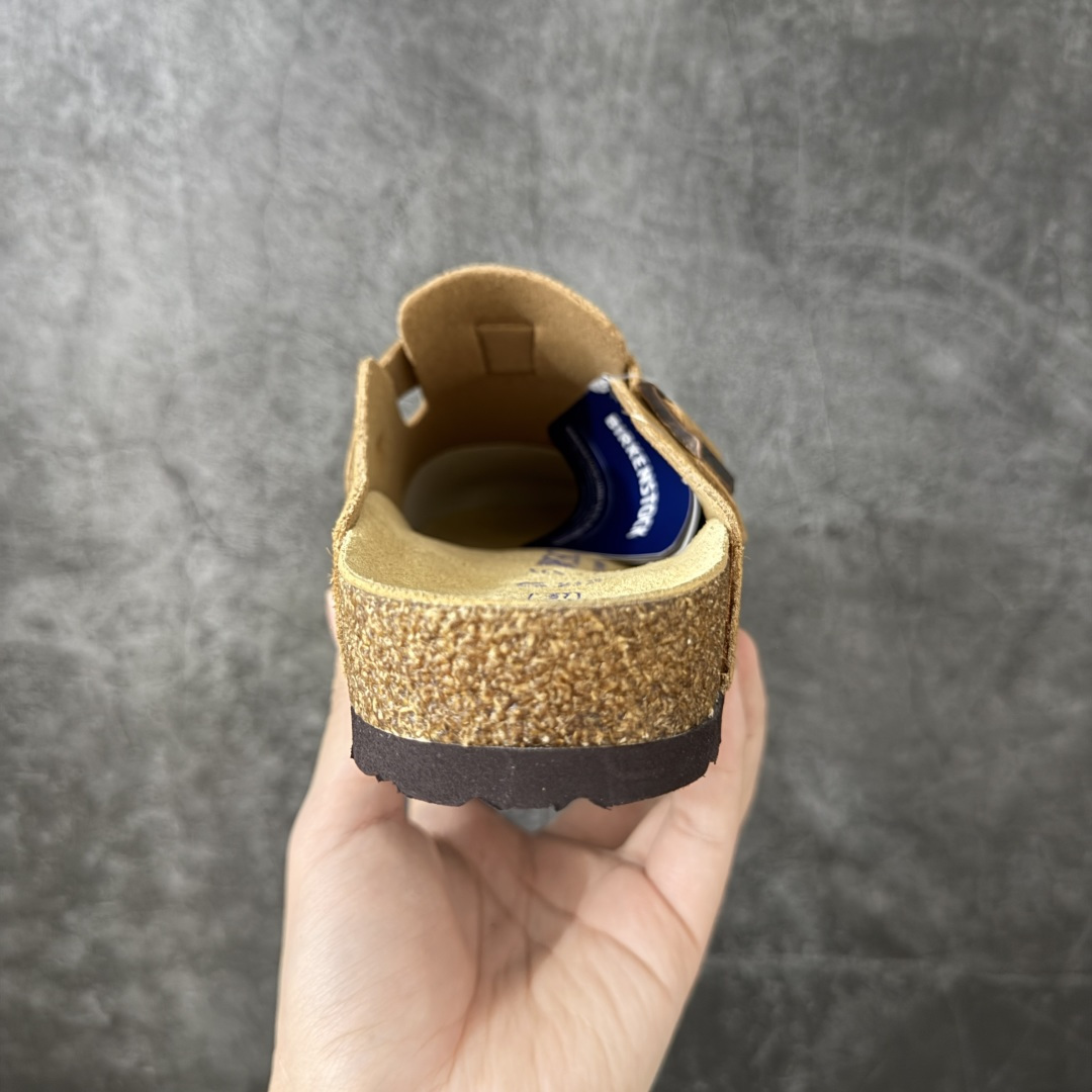 Birkenstock Boston 博肯/勃肯 系列 牛皮绒面革平底复古软木休闲鞋 真正软木塞大底 品质细节领先市场版