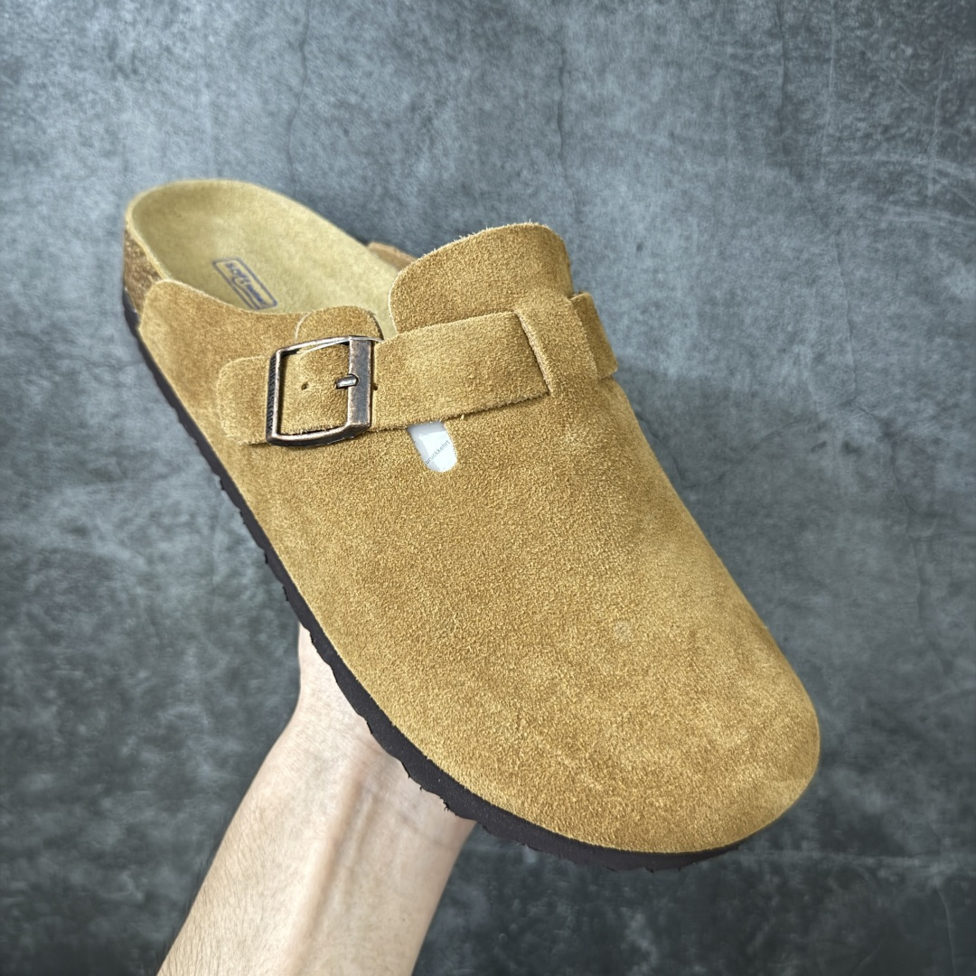Birkenstock Boston 博肯/勃肯 系列 牛皮绒面革平底复古软木休闲鞋 真正软木塞大底 品质细节领先市场版