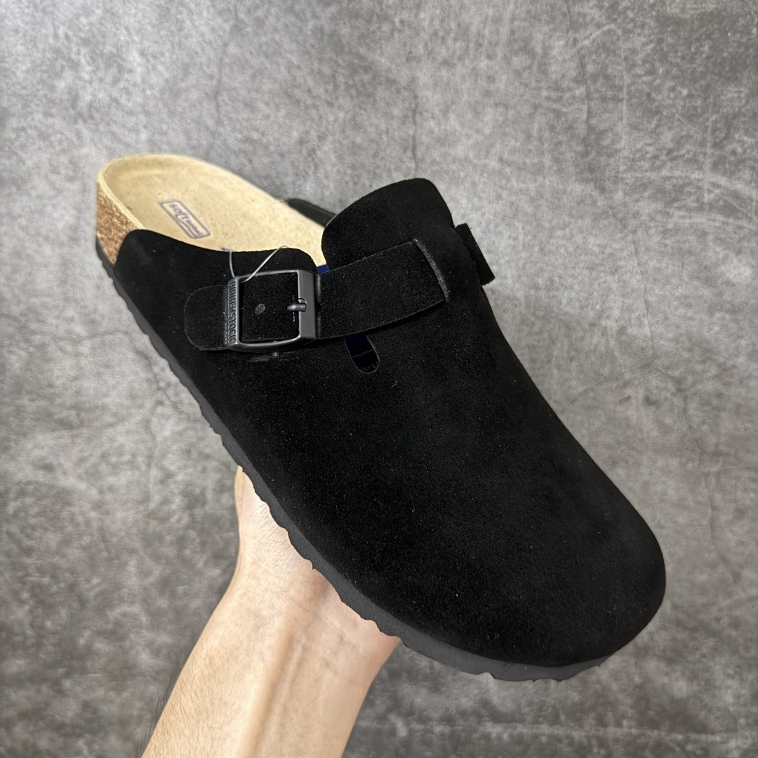 Birkenstock Boston 博肯/勃肯 系列 牛皮绒面革平底复古软木休闲鞋 真正软木塞大底 品质细节领先市场版
