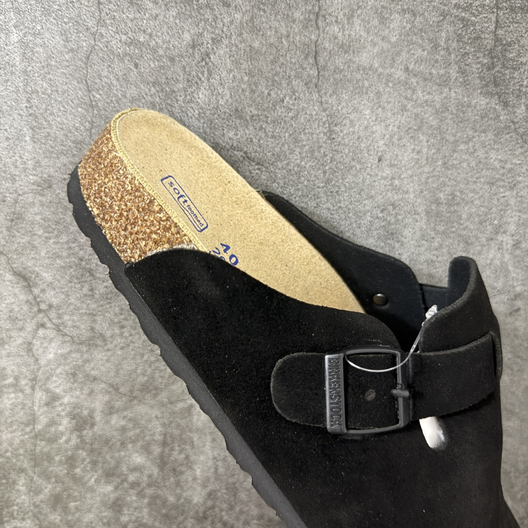 Birkenstock Boston 博肯/勃肯 系列 牛皮绒面革平底复古软木休闲鞋 真正软木塞大底 品质细节领先市场版