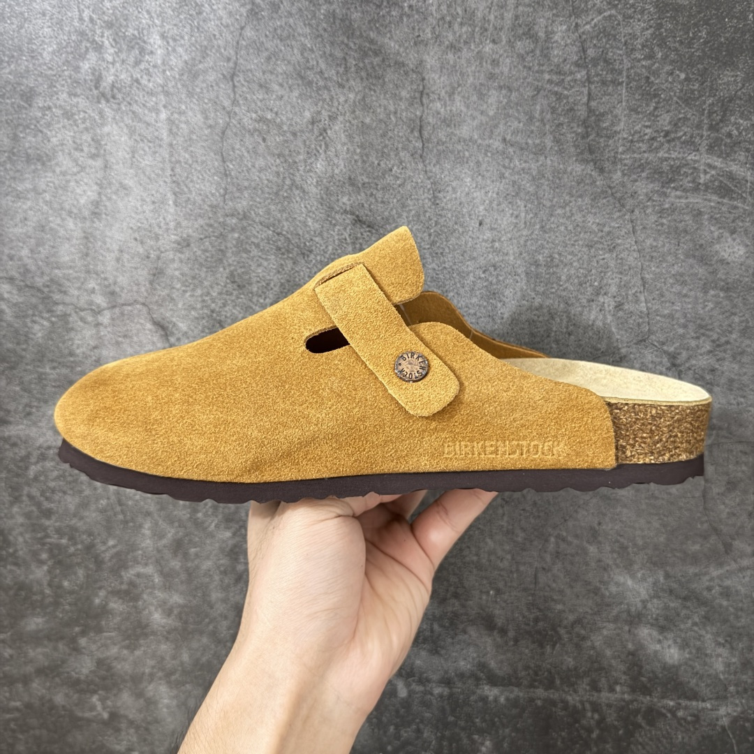 Birkenstock Boston 博肯/勃肯 系列 牛皮绒面革平底复古软木休闲鞋 真正软木塞大底 品质细节领先市场版
