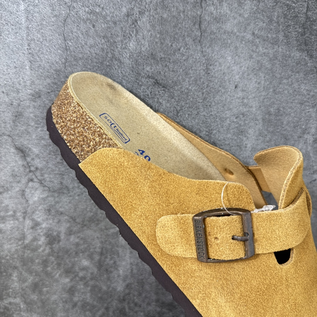 Birkenstock Boston 博肯/勃肯 系列 牛皮绒面革平底复古软木休闲鞋 真正软木塞大底 品质细节领先市场版