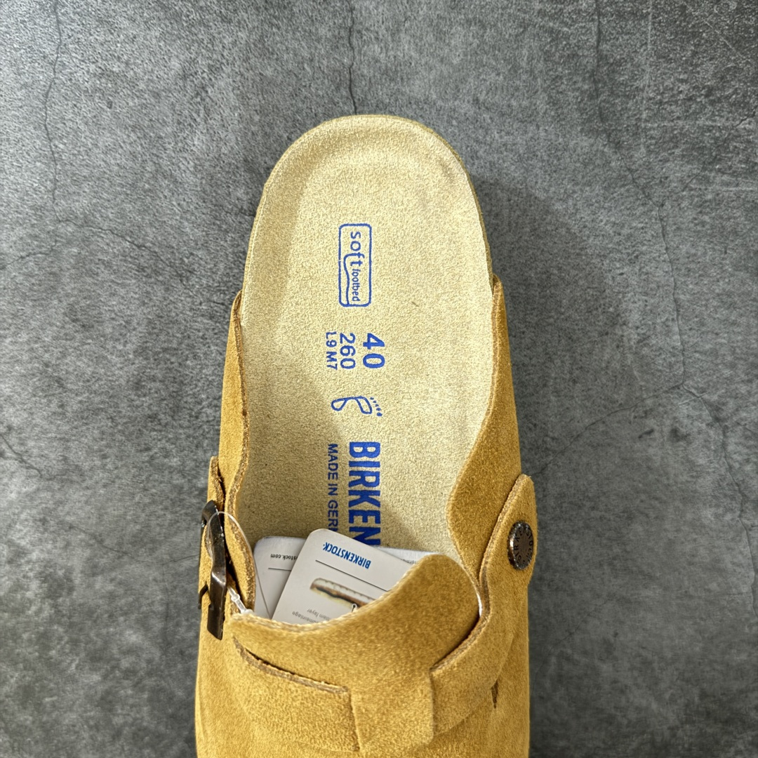 Birkenstock Boston 博肯/勃肯 系列 牛皮绒面革平底复古软木休闲鞋 真正软木塞大底 品质细节领先市场版
