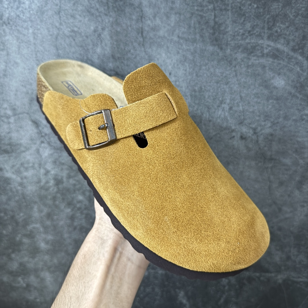 Birkenstock Boston 博肯/勃肯 系列 牛皮绒面革平底复古软木休闲鞋 真正软木塞大底 品质细节领先市场版