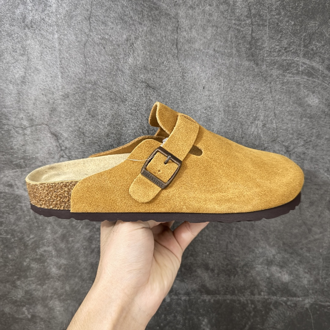 Birkenstock Boston 博肯/勃肯 系列 牛皮绒面革平底复古软木休闲鞋 真正软木塞大底 品质细节领先市场版