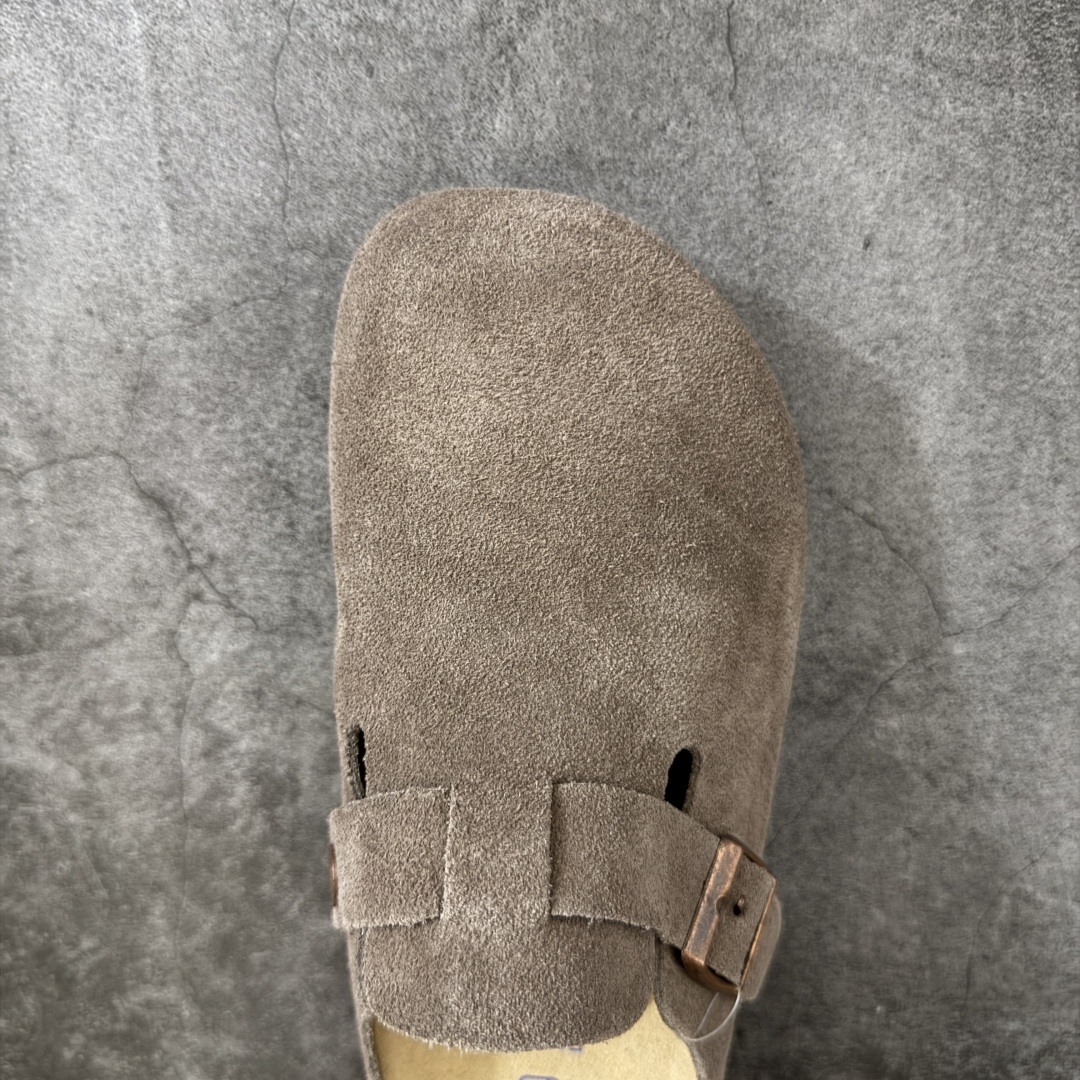 Birkenstock Boston 博肯/勃肯 系列 牛皮绒面革平底复古软木休闲鞋 真正软木塞大底 品质细节领先市场版