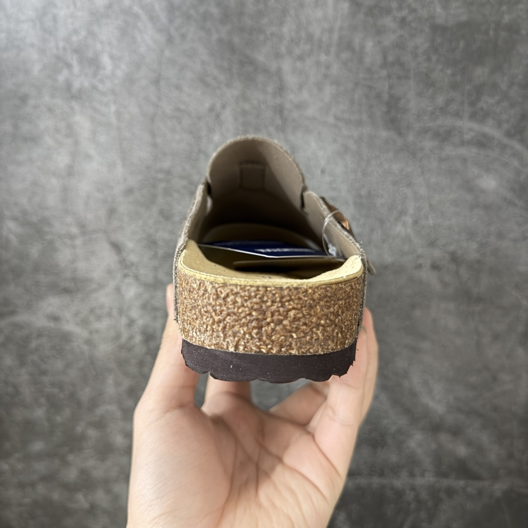 Birkenstock Boston 博肯/勃肯 系列 牛皮绒面革平底复古软木休闲鞋 真正软木塞大底 品质细节领先市场版