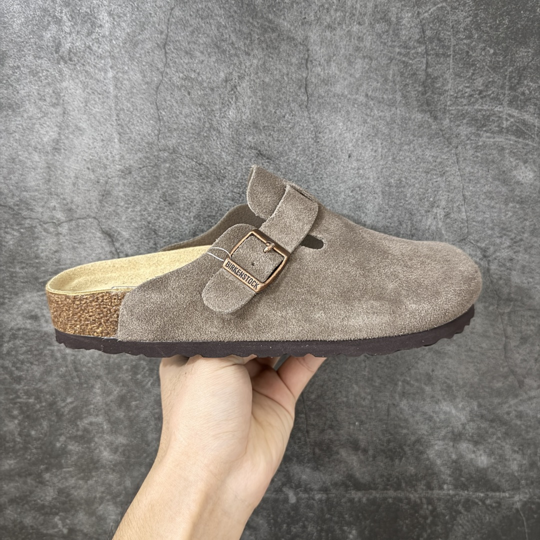 Birkenstock Boston 博肯/勃肯 系列 牛皮绒面革平底复古软木休闲鞋 真正软木塞大底 品质细节领先市场版