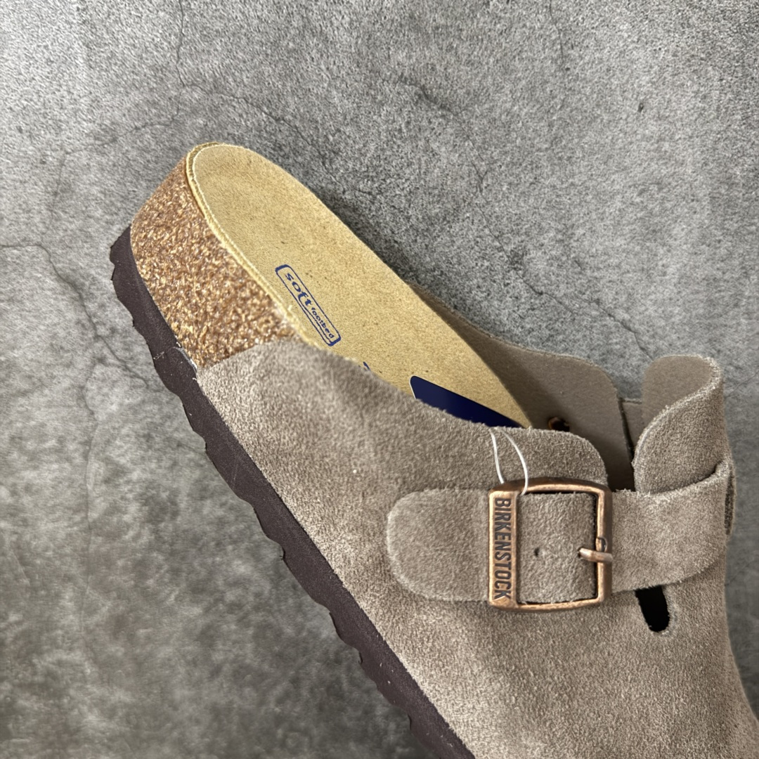 Birkenstock Boston 博肯/勃肯 系列 牛皮绒面革平底复古软木休闲鞋 真正软木塞大底 品质细节领先市场版