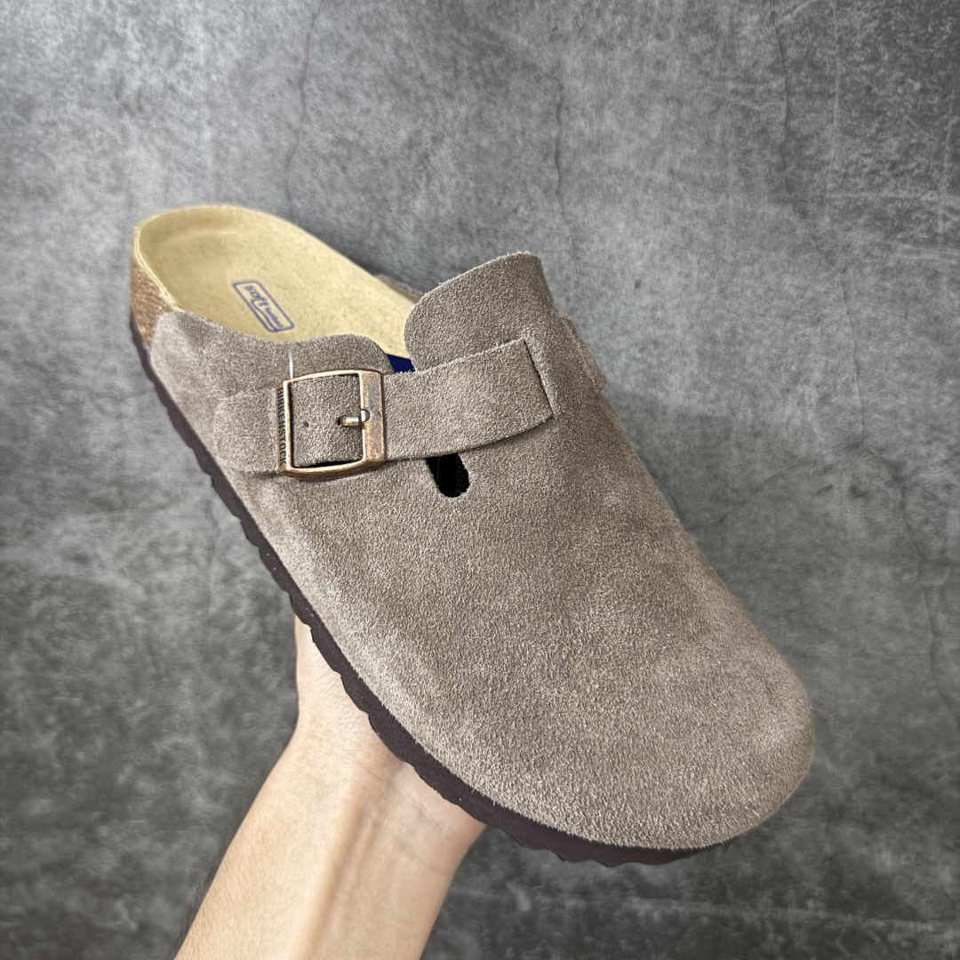 Birkenstock Boston 博肯/勃肯 系列 牛皮绒面革平底复古软木休闲鞋 真正软木塞大底 品质细节领先市场版