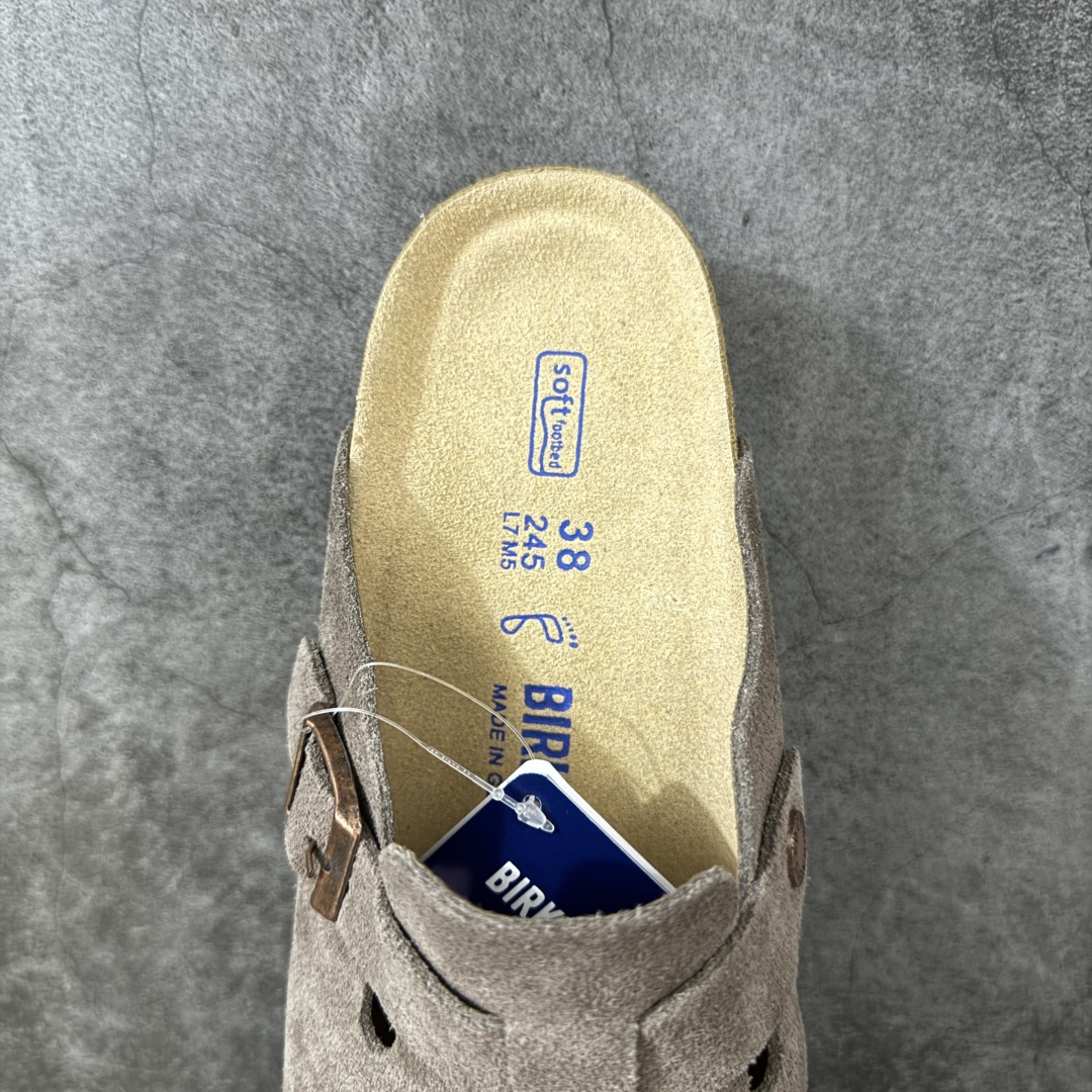 Birkenstock Boston 博肯/勃肯 系列 牛皮绒面革平底复古软木休闲鞋 真正软木塞大底 品质细节领先市场版