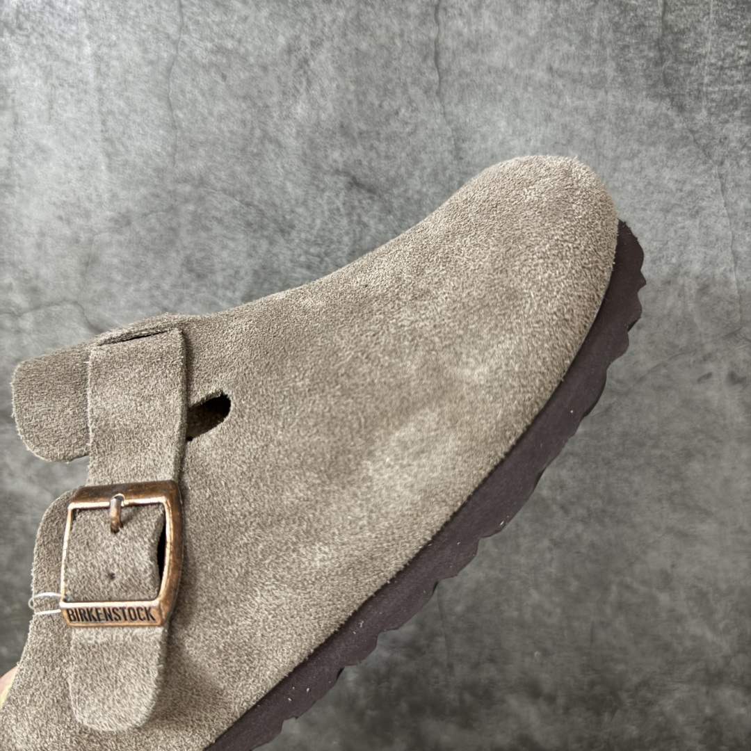 Birkenstock Boston 博肯/勃肯 系列 牛皮绒面革平底复古软木休闲鞋 真正软木塞大底 品质细节领先市场版