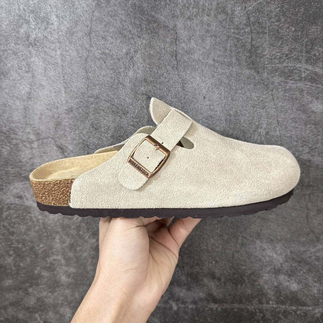 Birkenstock Boston 博肯/勃肯 系列 牛皮绒面革平底复古软木休闲鞋 真正软木塞大底 品质细节领先市场版