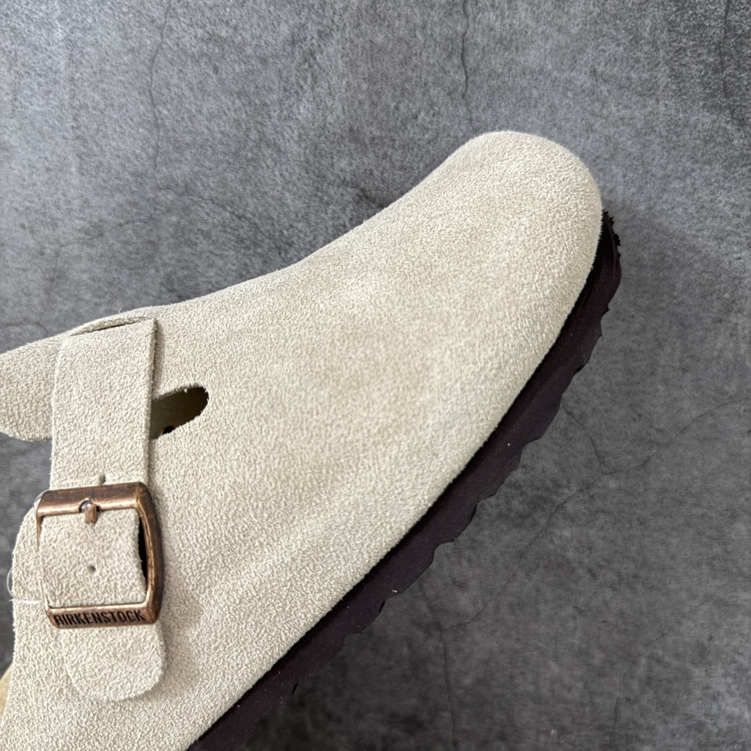 Birkenstock Boston 博肯/勃肯 系列 牛皮绒面革平底复古软木休闲鞋 真正软木塞大底 品质细节领先市场版