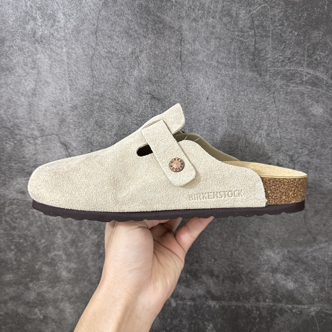 Birkenstock Boston 博肯/勃肯 系列 牛皮绒面革平底复古软木休闲鞋 真正软木塞大底 品质细节领先市场版