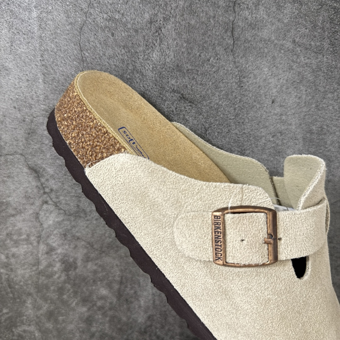 Birkenstock Boston 博肯/勃肯 系列 牛皮绒面革平底复古软木休闲鞋 真正软木塞大底 品质细节领先市场版