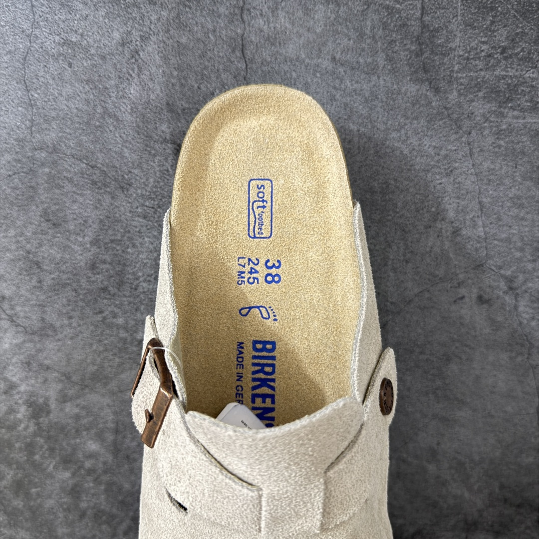 Birkenstock Boston 博肯/勃肯 系列 牛皮绒面革平底复古软木休闲鞋 真正软木塞大底 品质细节领先市场版