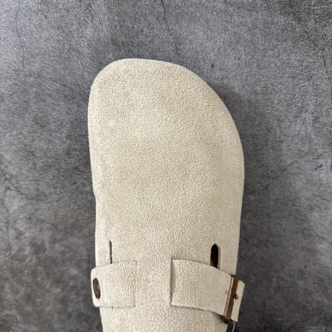 Birkenstock Boston 博肯/勃肯 系列 牛皮绒面革平底复古软木休闲鞋 真正软木塞大底 品质细节领先市场版