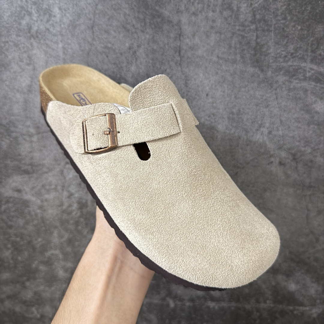 Birkenstock Boston 博肯/勃肯 系列 牛皮绒面革平底复古软木休闲鞋 真正软木塞大底 品质细节领先市场版