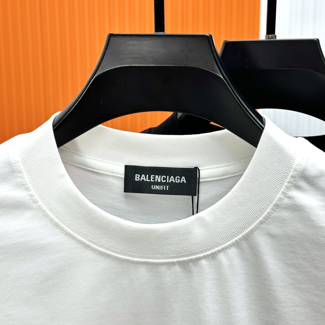  Balenciaga巴黎世家2025SS春夏新款半袖 立体泡发字母logo，爆款定制纯棉面料，280克