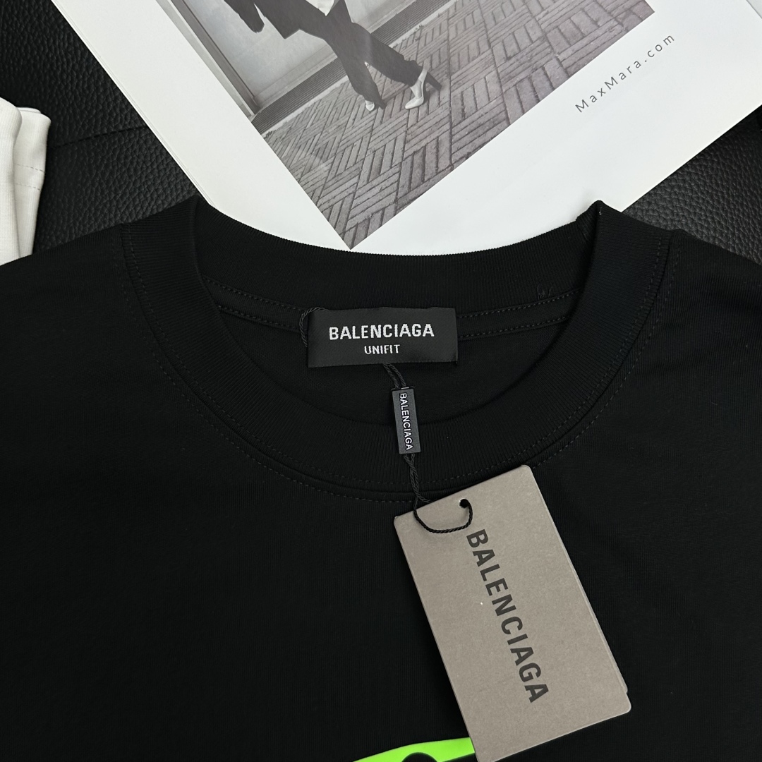  Balenciaga巴黎世家2025SS春夏新款半袖 立体泡发字母logo，爆款定制纯棉面料，280克