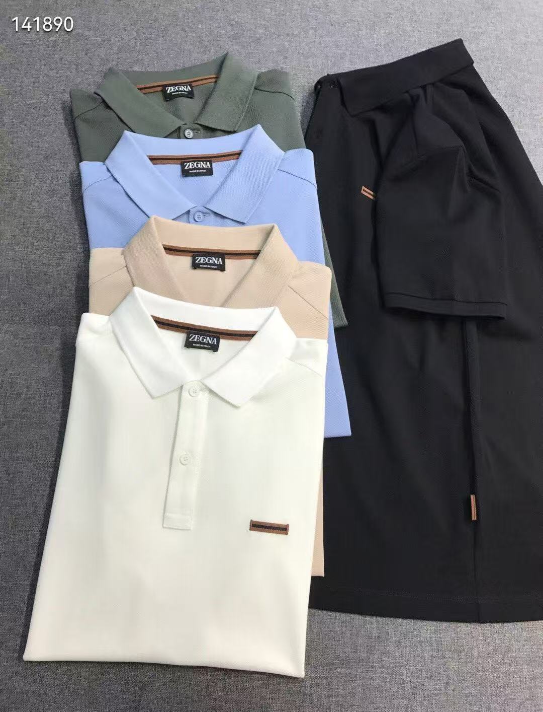 Zegna Men's Pique Cotton Short Sleeve Polo Shirt | Business Casual