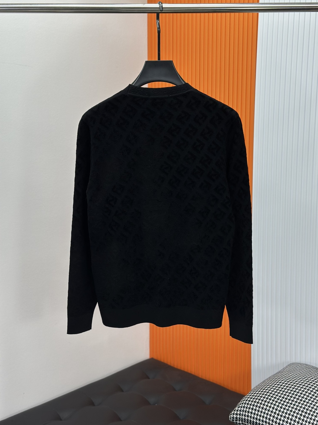 Fendi芬迪25秋冬圆领提花双F字母毛衣精品羊毛混纺毛衫 男款高端定制臻品系列 隶属品牌高端主线 专利