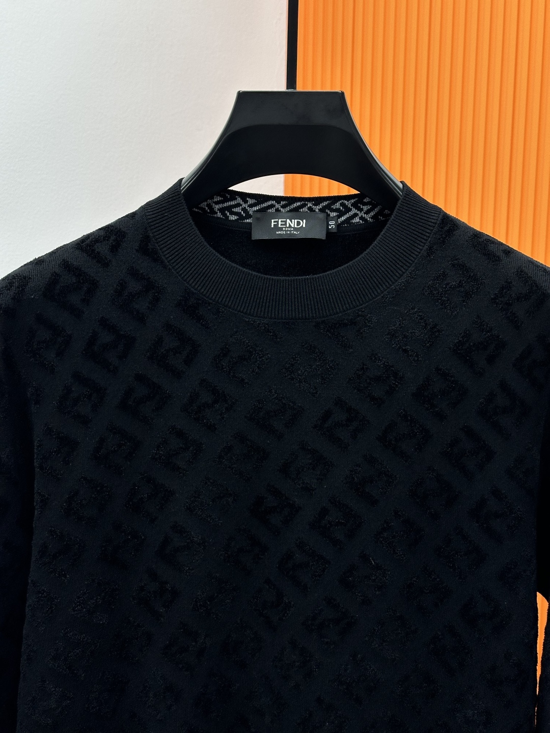 Fendi芬迪25秋冬圆领提花双F字母毛衣精品羊毛混纺毛衫 男款高端定制臻品系列 隶属品牌高端主线 专利