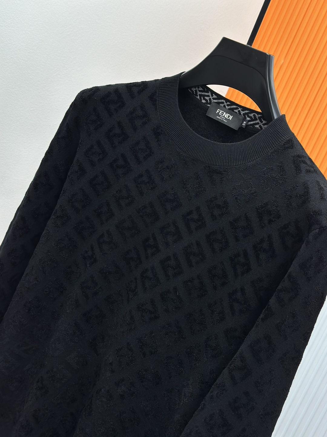 Fendi芬迪25秋冬圆领提花双F字母毛衣精品羊毛混纺毛衫 男款高端定制臻品系列 隶属品牌高端主线 专利
