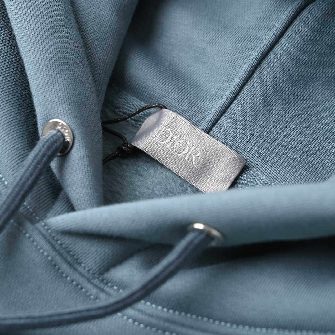 Dior CD Embroidered Applique Hoodie, 420g Cotton Fleece Pullover, S-L, Unisex 2 cmp o 1ifs30vif1dkml4712hie346871u