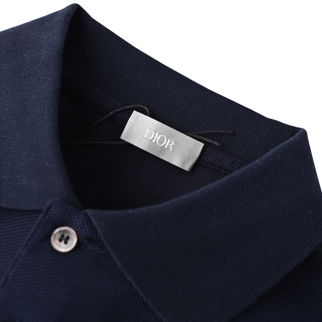 Dior DIOR迪奥CD 方框方块刺绣短袖polo衫