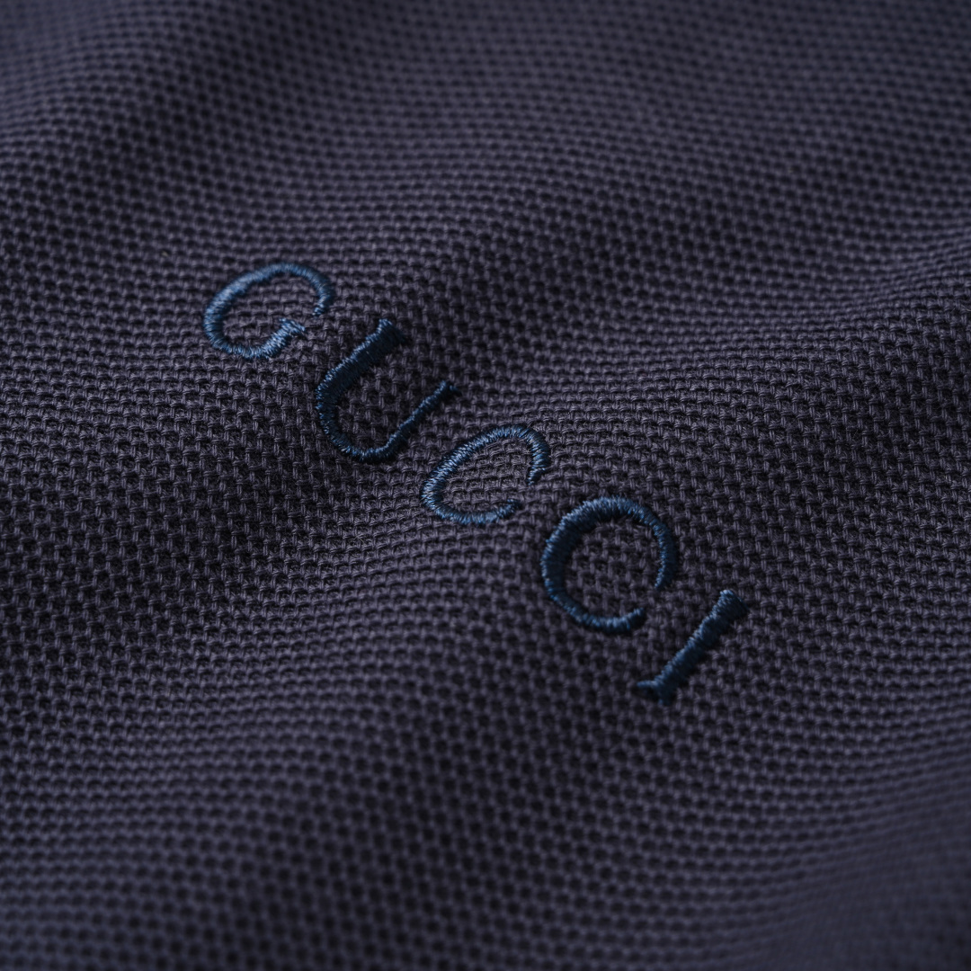 Gucci GUCCI古驰GUC 织带拼接短袖POLO衫