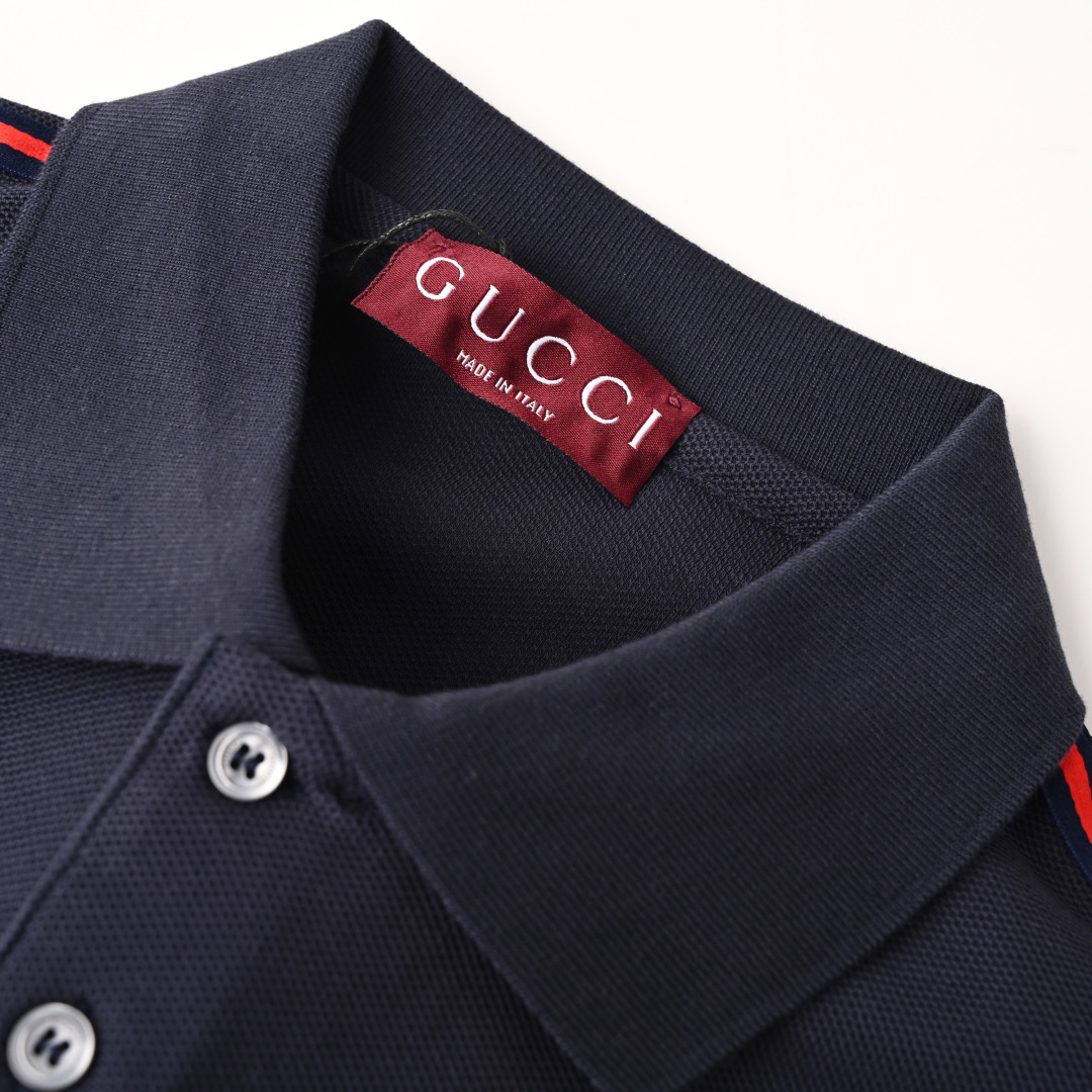 Gucci GUCCI古驰GUC 织带拼接短袖POLO衫