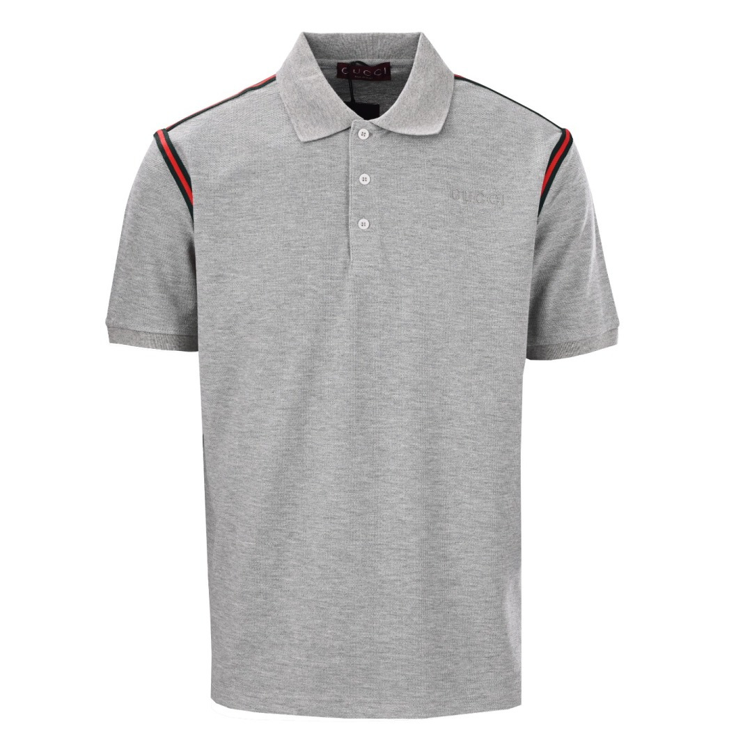 Gucci GUCCI古驰GUC 织带拼接短袖POLO衫