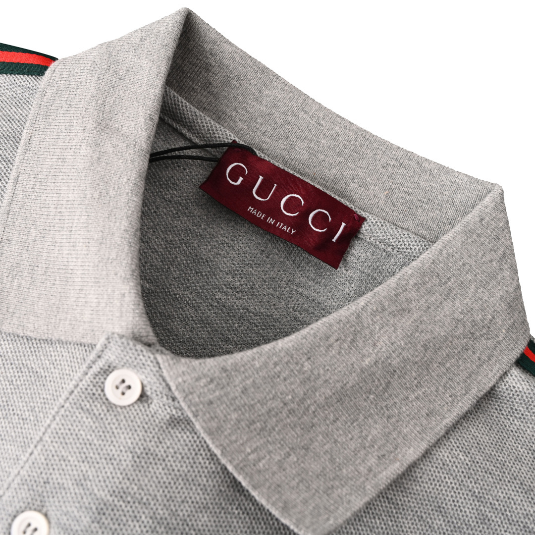 Gucci GUCCI古驰GUC 织带拼接短袖POLO衫
