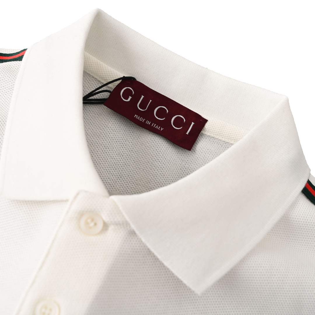 Gucci GUCCI古驰GUC 织带拼接短袖POLO衫