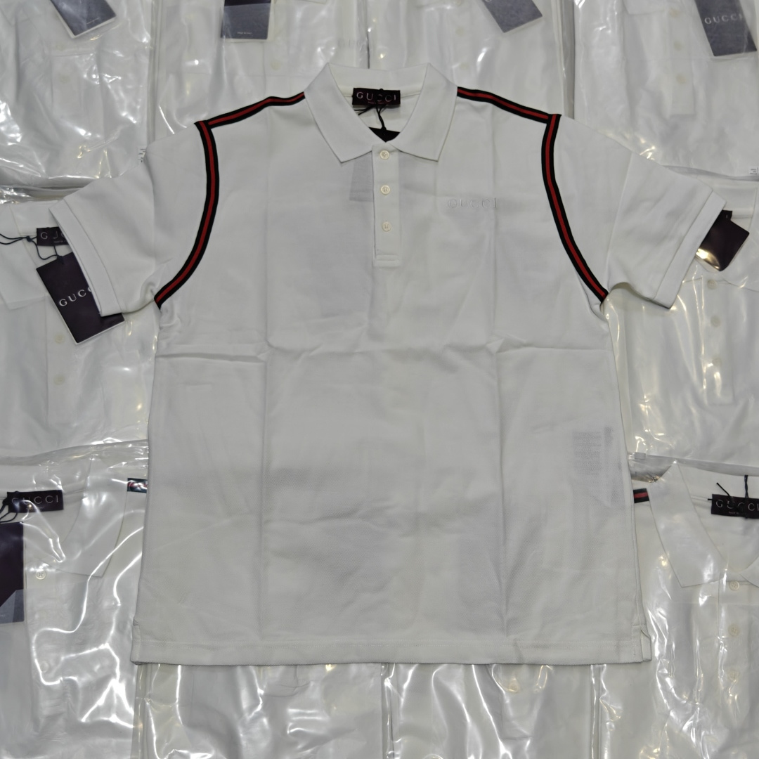 GUCCI GUC polo de manga corta con cintas tejidas, foto del producto